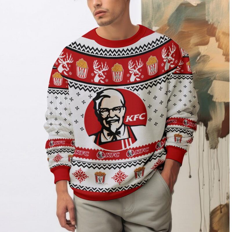Hooktab KFC Kentucky Fried Chicken Ugly Christmas Sweater Hooktab KFC Kentucky Fried Chicken Ugly Christmas Sweater