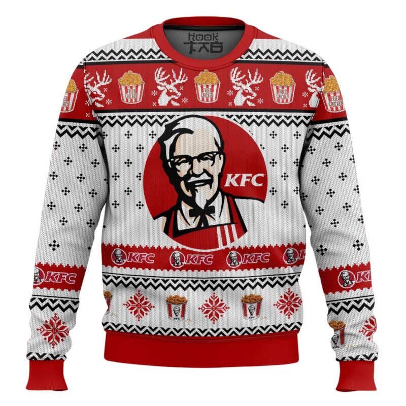 Hooktab KFC Kentucky Fried Chicken Ugly Christmas Sweater