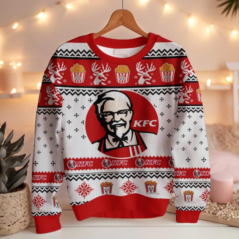Hooktab KFC Kentucky Fried Chicken Ugly Christmas Sweater Hooktab KFC Kentucky Fried Chicken Ugly Christmas Sweater
