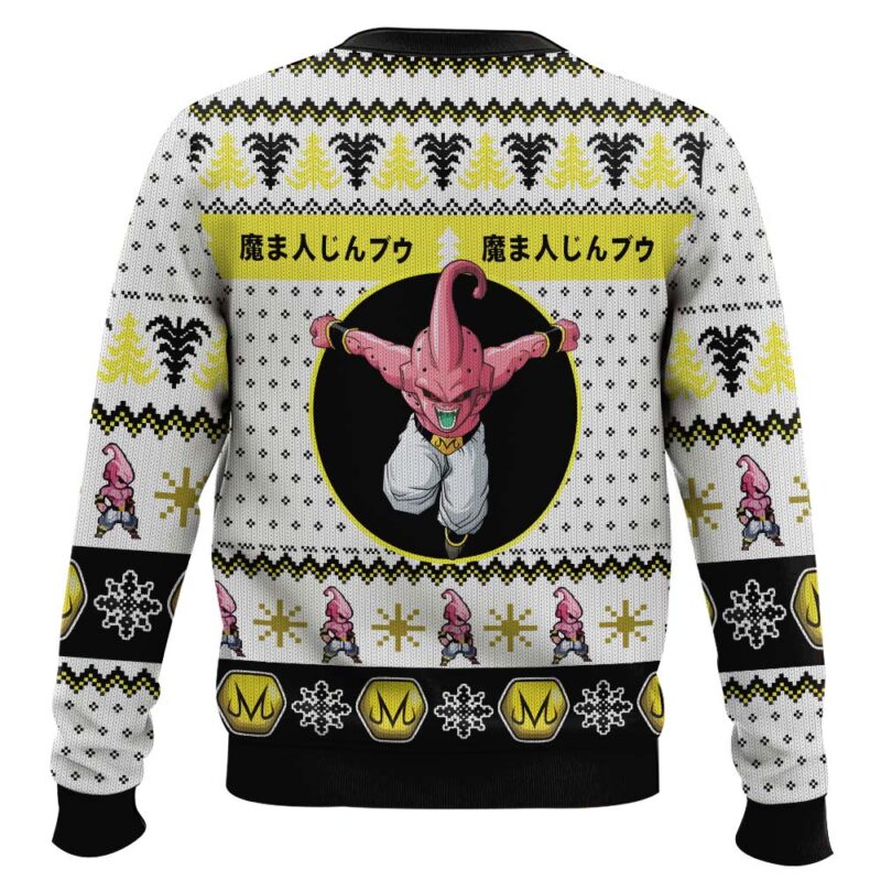 Hooktab Kid Buu Dragon Ball Z Ugly Christmas Sweater Hooktab Kid Buu Dragon Ball Z Ugly Christmas Sweater
