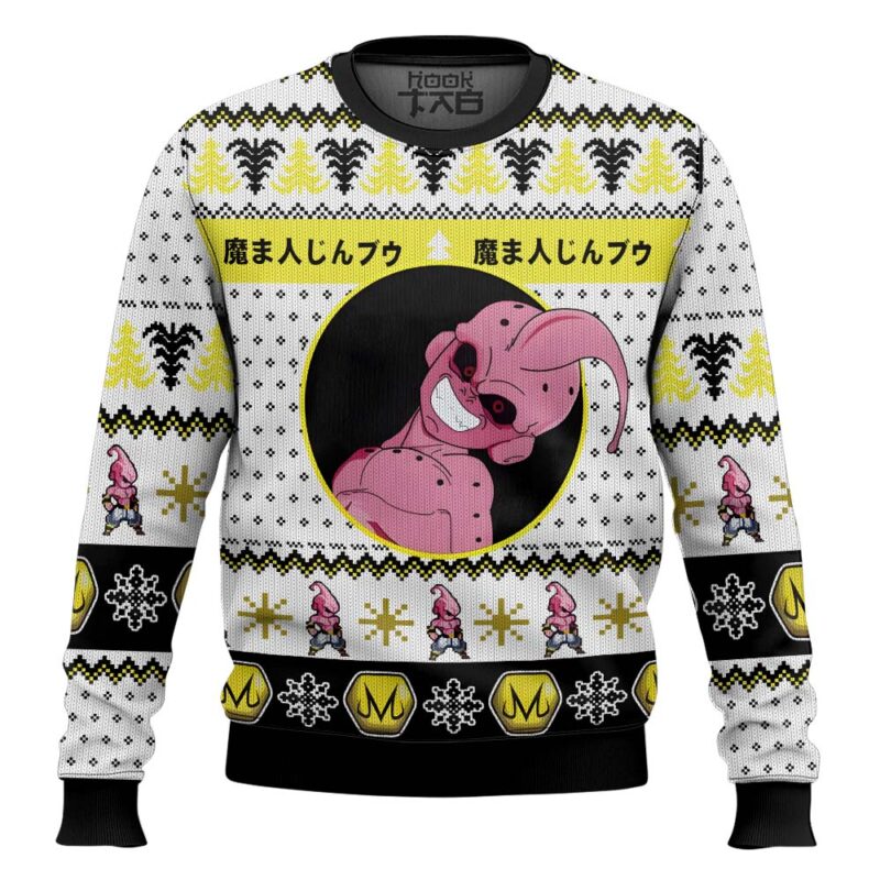 Hooktab Kid Buu Dragon Ball Z Ugly Christmas Sweater