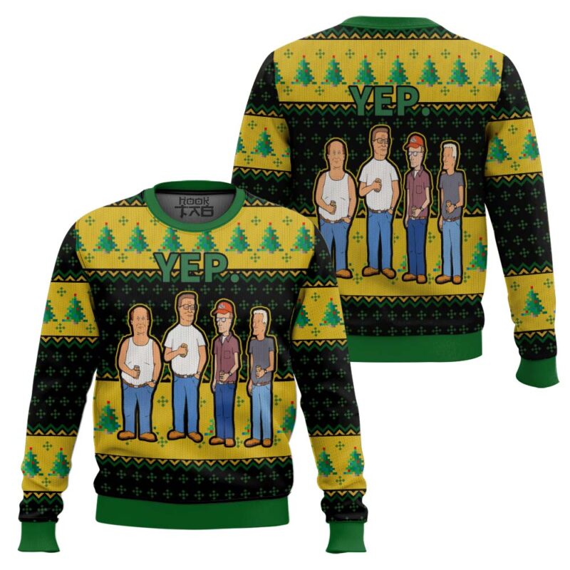 Hooktab King Of The Hill Yep Ugly Christmas Sweater Hooktab King Of The Hill Yep Ugly Christmas Sweater