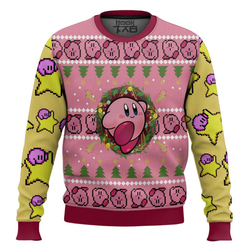Hooktab Kirby's Dream Land Ugly Christmas Sweater