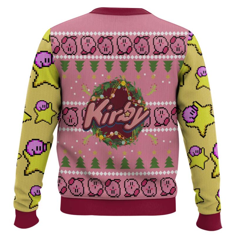 Hooktab Kirby's Dream Land Ugly Christmas Sweater Hooktab Kirby's Dream Land Ugly Christmas Sweater