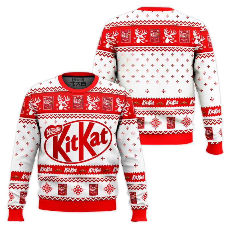 Hooktab Kit Kat Ugly Christmas Sweater Hooktab Kit Kat Ugly Christmas Sweater