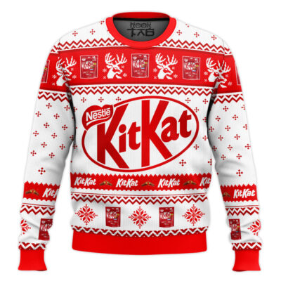Hooktab Kit Kat Ugly Christmas Sweater
