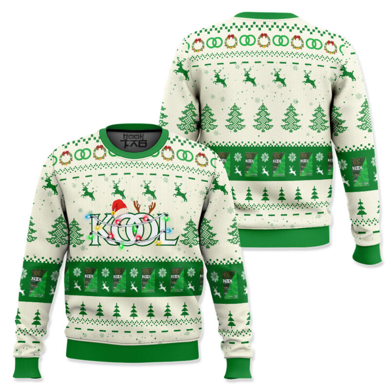 Hooktab Kool cigarettes Ugly Christmas Sweater Hooktab Kool cigarettes Ugly Christmas Sweater