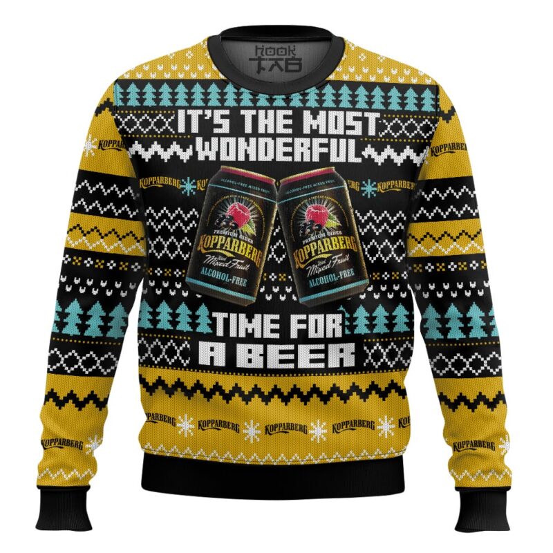 Hooktab Kopparberg Swedish Cider Ugly Christmas Sweater