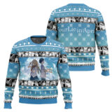 Hooktab Kousei And Kaori Your Lie In April Ugly Christmas Sweater