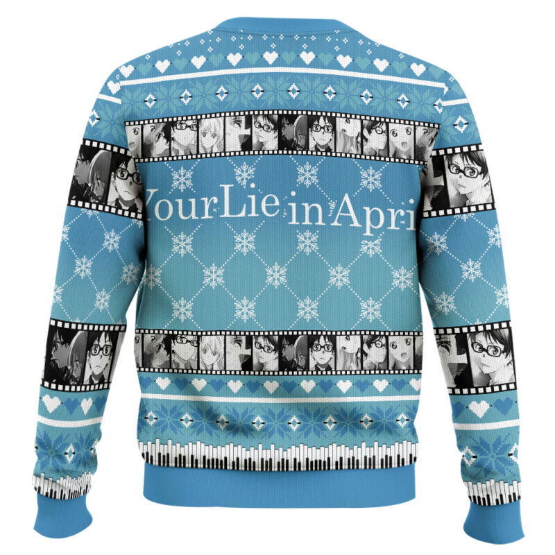 Hooktab Kousei And Kaori Your Lie In April Ugly Christmas Sweater Hooktab Kousei And Kaori Your Lie In April Ugly Christmas Sweater