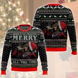 Hooktab Kramer Here’s To Feeling Merry All The Time Seinfeld Ugly Christmas Sweater