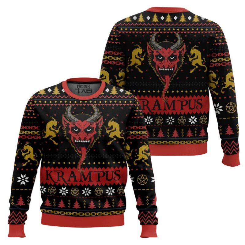 Hooktab Krampus Ugly Christmas Sweater Hooktab Krampus Ugly Christmas Sweater