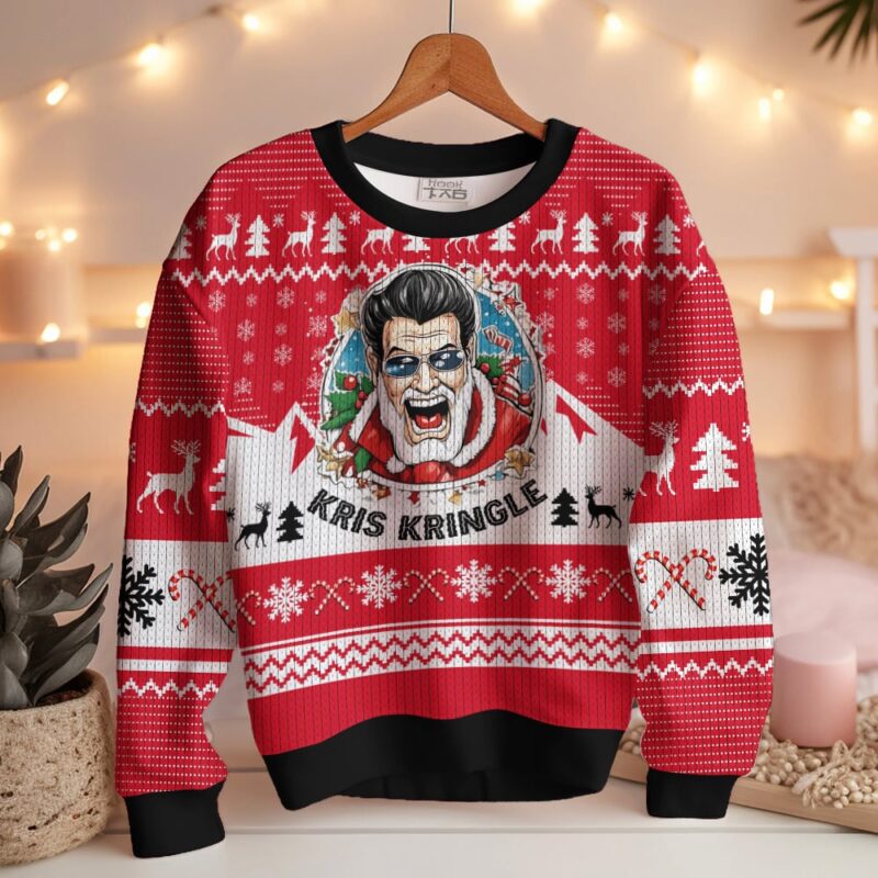 Hooktab Kris Kringle Miracle On 34th Street Ugly Christmas Sweater Hooktab Kris Kringle Miracle On 34th Street Ugly Christmas Sweater