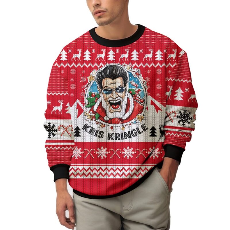 Hooktab Kris Kringle Miracle On 34th Street Ugly Christmas Sweater Hooktab Kris Kringle Miracle On 34th Street Ugly Christmas Sweater
