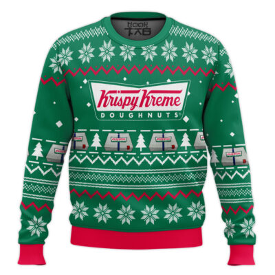 Hooktab Krispy Kreme Ugly Christmas Sweater