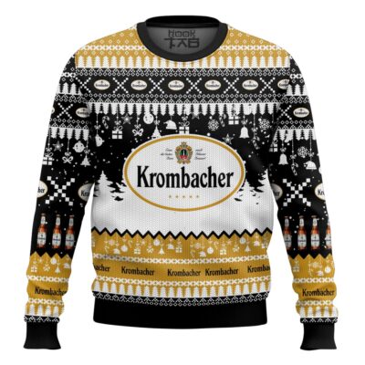 Hooktab Krombacher German Beer Ugly Christmas Sweater