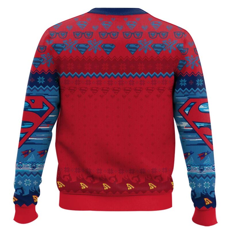 Hooktab Kryptonian Kringle Ugly Christmas Sweater Hooktab Kryptonian Kringle Ugly Christmas Sweater