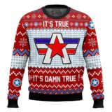 Hooktab Kurt Angle It's Damn True WWE Ugly Christmas Sweater