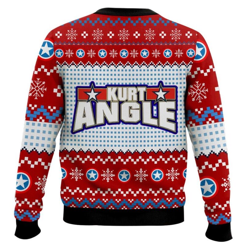 Hooktab Kurt Angle It's Damn True WWE Ugly Christmas Sweater Hooktab Kurt Angle It's Damn True WWE Ugly Christmas Sweater