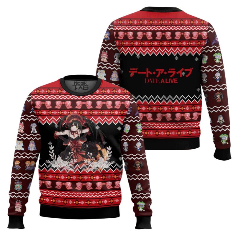 Hooktab Kurumi Tokisaki Date A Live Ugly Christmas Sweater Hooktab Kurumi Tokisaki Date A Live Ugly Christmas Sweater