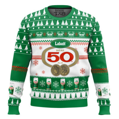 Hooktab Labatt 50 Canadian Beer Ugly Christmas Sweater