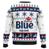 Hooktab Labatt Blue Beer - Custom Name Ugly Christmas Sweater