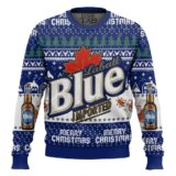 Hooktab Labatt Blue Beer Merry Christmas Ugly Christmas Sweater