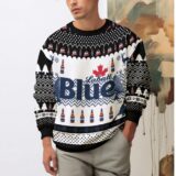 Hooktab Labatt Blue Canadian Beer Ugly Christmas Sweater