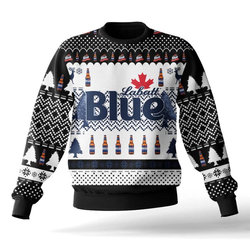 Hooktab Labatt Blue Canadian Beer Ugly Christmas Sweater Hooktab Labatt Blue Canadian Beer Ugly Christmas Sweater