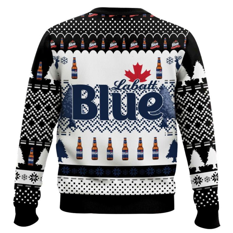Hooktab Labatt Blue Canadian Beer Ugly Christmas Sweater Hooktab Labatt Blue Canadian Beer Ugly Christmas Sweater