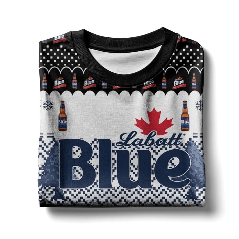Hooktab Labatt Blue Canadian Beer Ugly Christmas Sweater Hooktab Labatt Blue Canadian Beer Ugly Christmas Sweater