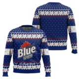Hooktab Labatt Blue Imported Beer Ugly Christmas Sweater