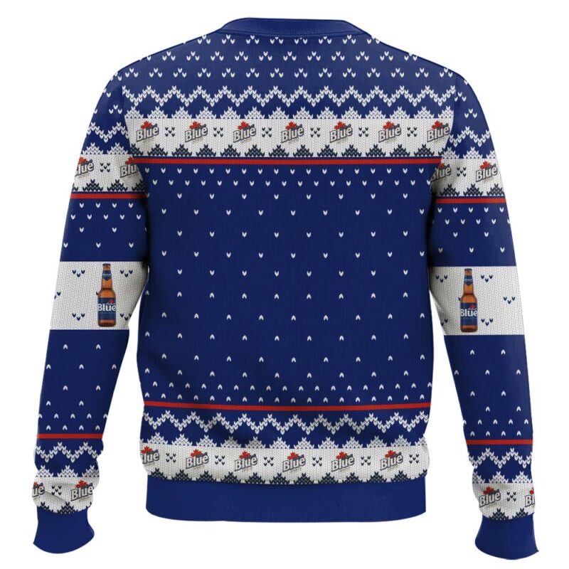 Hooktab Labatt Blue Imported Beer Ugly Christmas Sweater Hooktab Labatt Blue Imported Beer Ugly Christmas Sweater