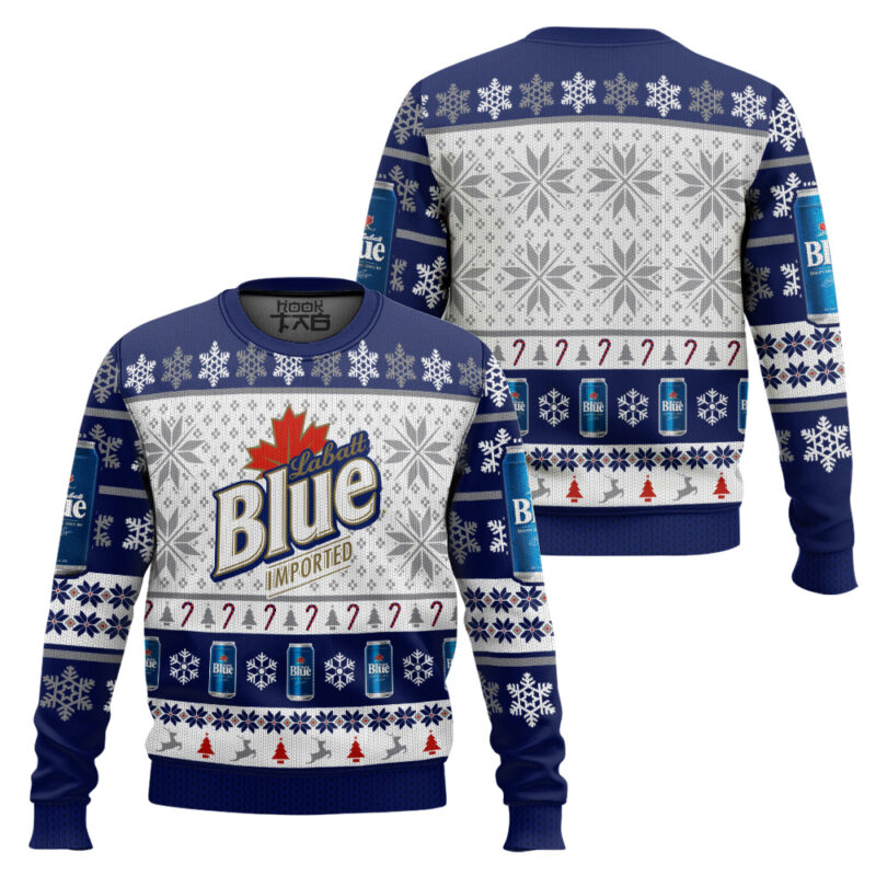 Hooktab Labatt Blue Ugly Christmas Sweater Hooktab Labatt Blue Ugly Christmas Sweater