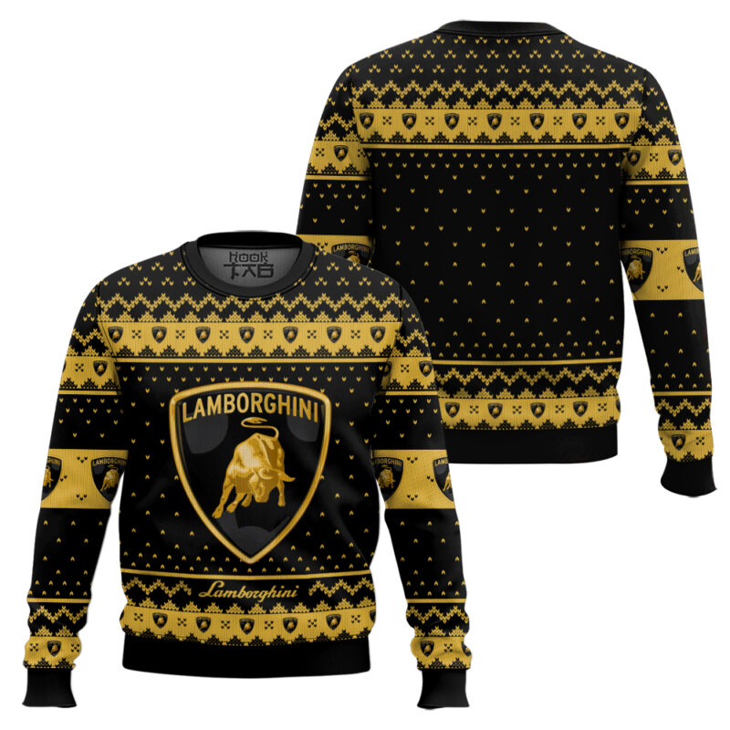 Hooktab Lamborghini Ugly Christmas Sweater Hooktab Lamborghini Ugly Christmas Sweater