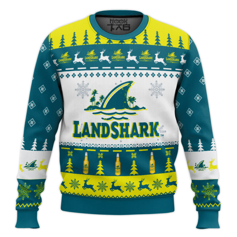 Hooktab Landshark Beer Ugly Christmas Sweater