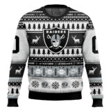 Hooktab Las Vegas Raiders - Custom Name And Number Ugly Sweater