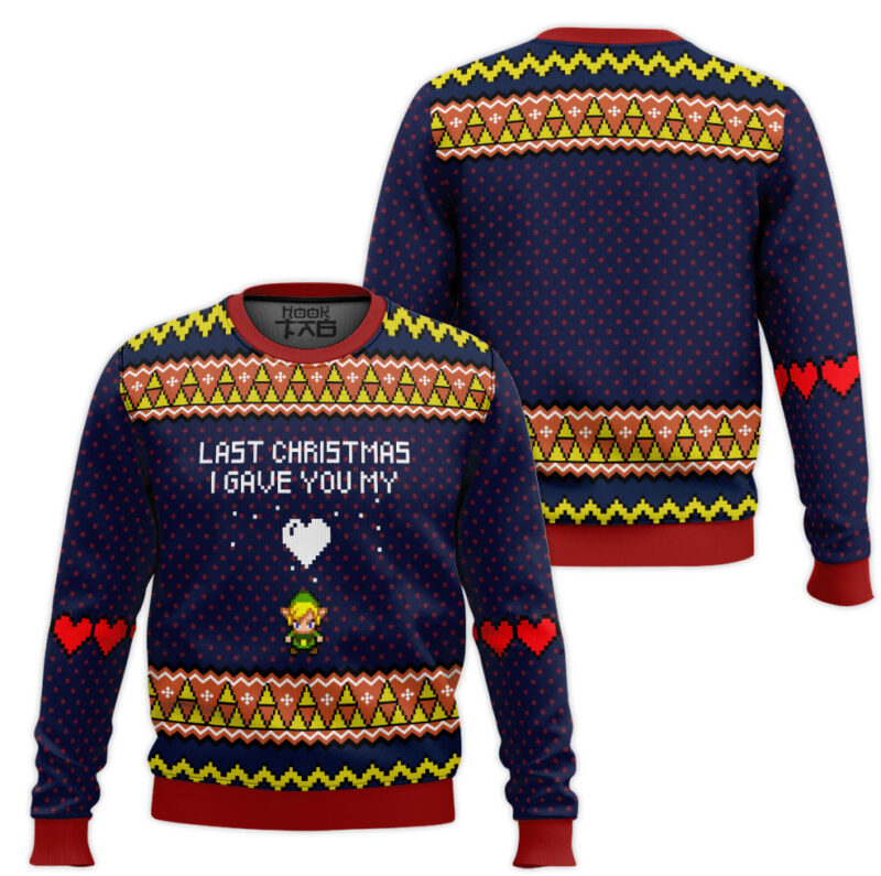 Hooktab Last Christmas I Gave You My Heart Zelda Ugly Christmas Sweater Hooktab Last Christmas I Gave You My Heart Zelda Ugly Christmas Sweater
