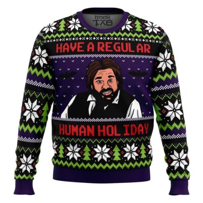 Hooktab Laszlo Cravensworth Human Holiday What We Do In The Shadows Ugly Christmas Sweater