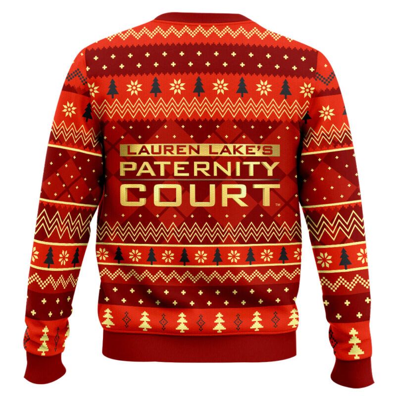 Hooktab Lauren Lake's Paternity Court Ugly Christmas Sweater Hooktab Lauren Lake's Paternity Court Ugly Christmas Sweater