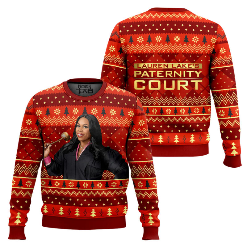 Hooktab Lauren Lake's Paternity Court Ugly Christmas Sweater Hooktab Lauren Lake's Paternity Court Ugly Christmas Sweater