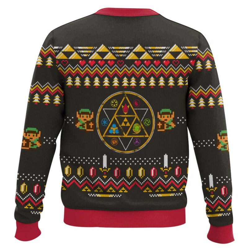 Hooktab Legend Of Zelda Rupee Ugly Christmas Sweater Hooktab Legend Of Zelda Rupee Ugly Christmas Sweater