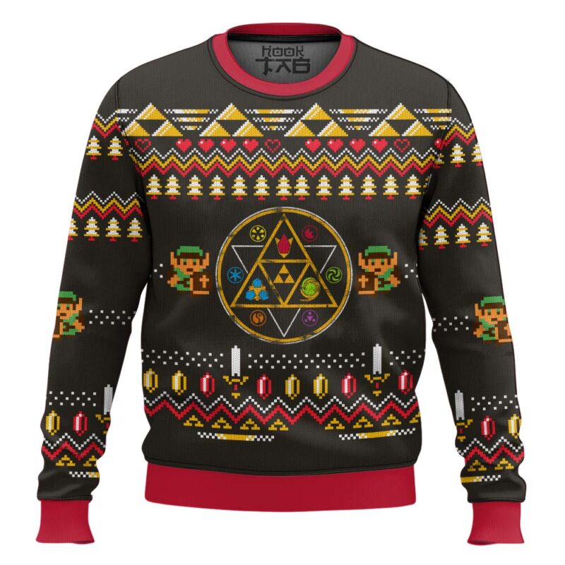 Hooktab Legend Of Zelda Rupee Ugly Christmas Sweater