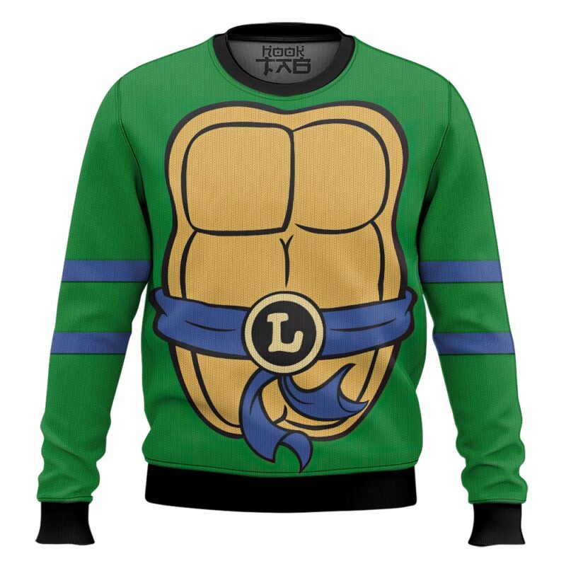 Hooktab Leo Outfit Teenage Mutant Ninja Turtles Ugly Christmas Sweater