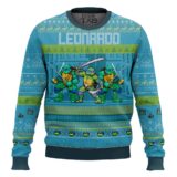 Hooktab Leonardo Teenage Mutant Ninja Turtles Ugly Christmas Sweater