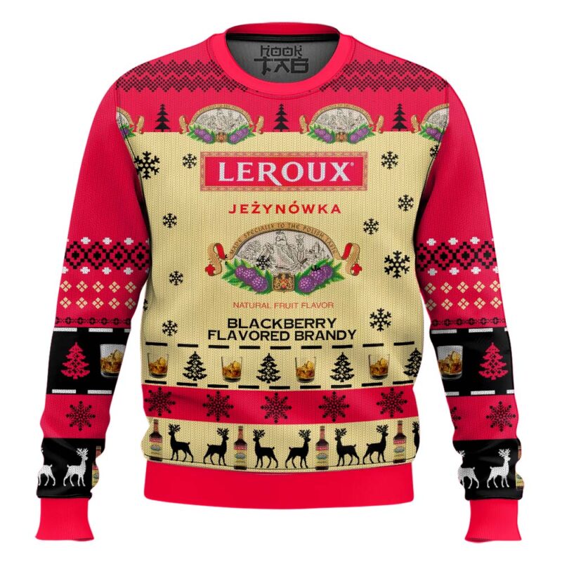 Hooktab Leroux Blackberry Brandy Ugly Christmas Sweater