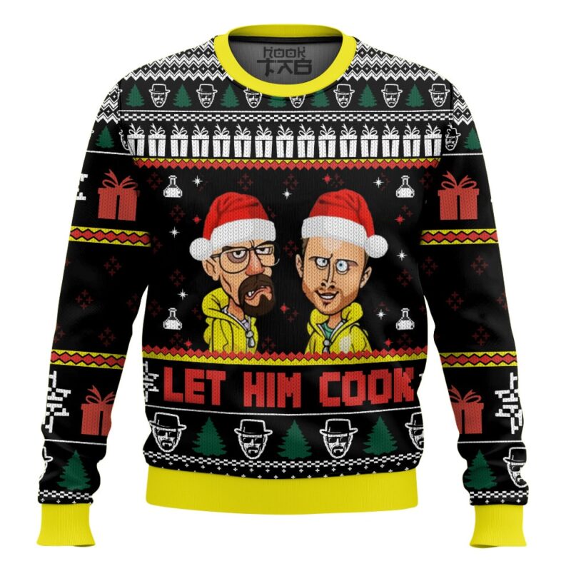 Hooktab Let Him Cook Breaking Bad Ugly Christmas Sweater