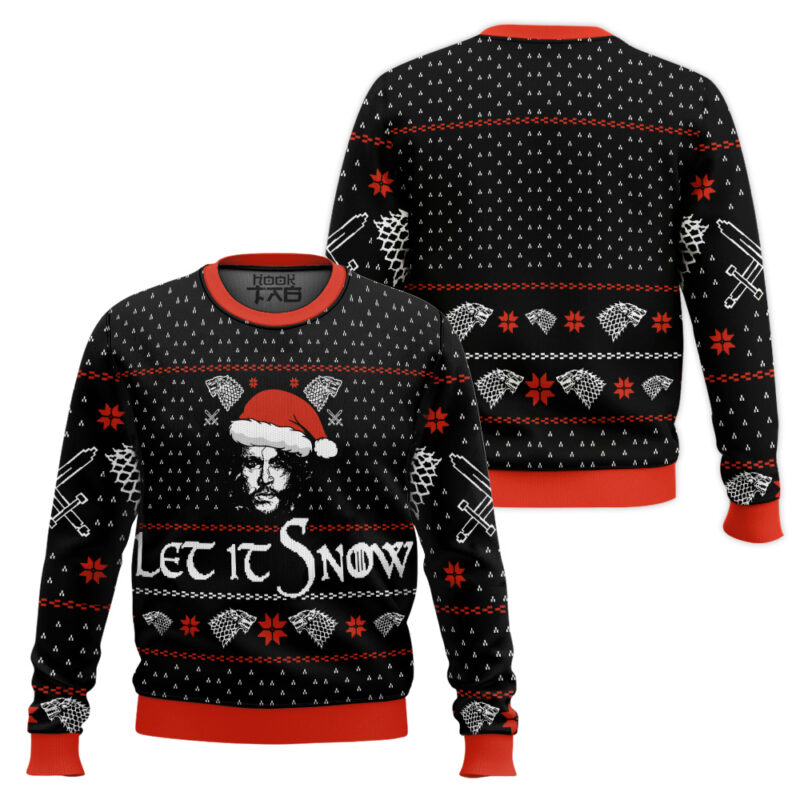 Hooktab Let It Snow Game Of Thrones Ugly Christmas Sweater Hooktab Let It Snow Game Of Thrones Ugly Christmas Sweater