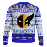 Hooktab Let's Fxcking Go Deadpool & Wolverine - Blue Ugly Christmas Sweater