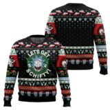 Hooktab Let's Get Schwifty Rick And Morty Ugly Christmas Sweater